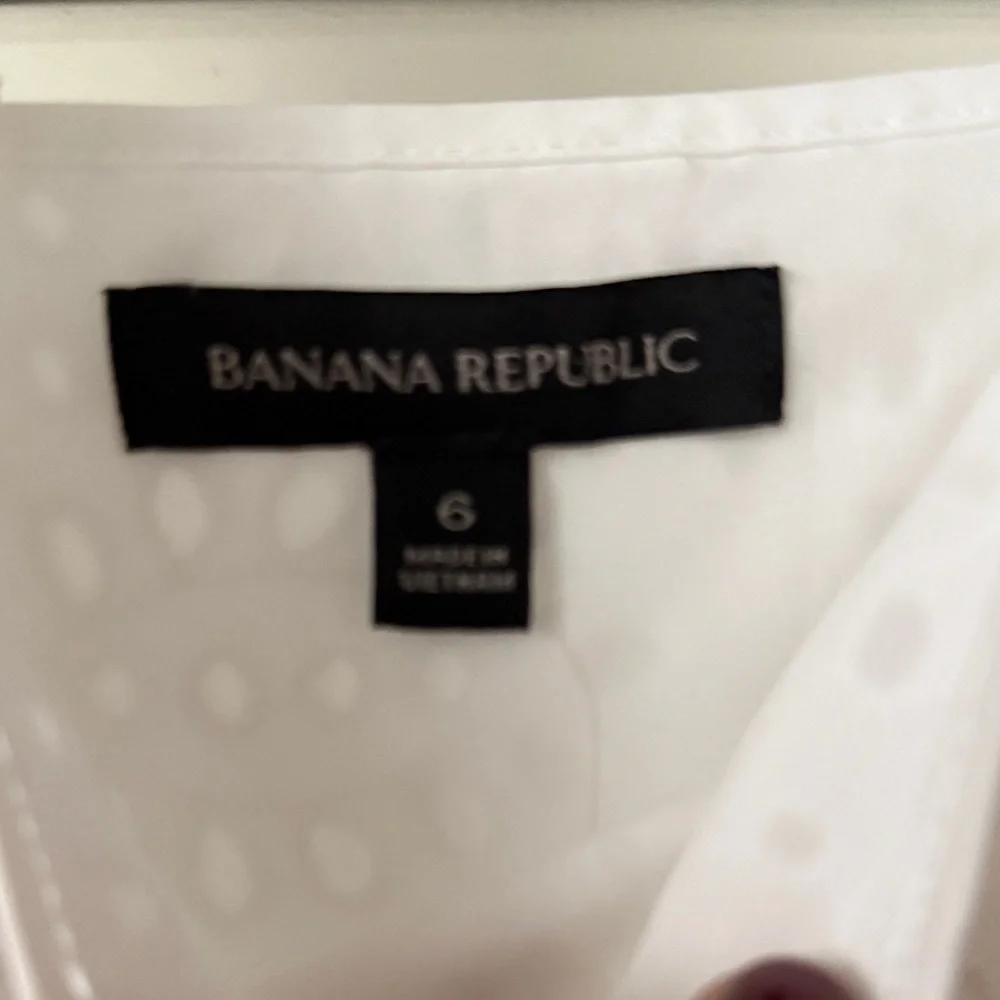 Banana Republic Eyelet Pinafore Dress, White SIZE 6 - Picture 5 of 9